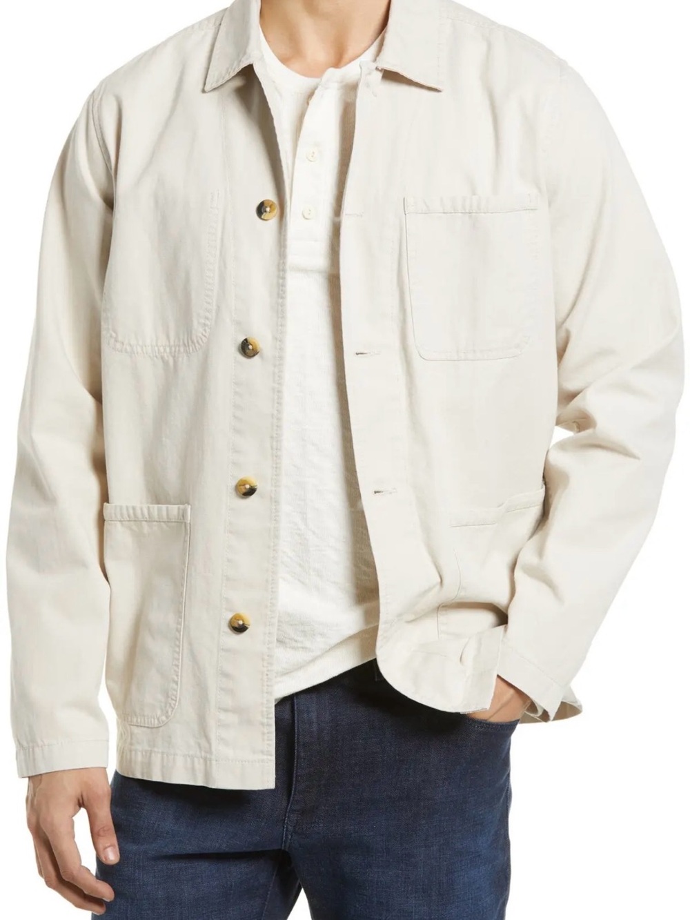 Roark Atlas Chore Jacket in Bone Size Medium